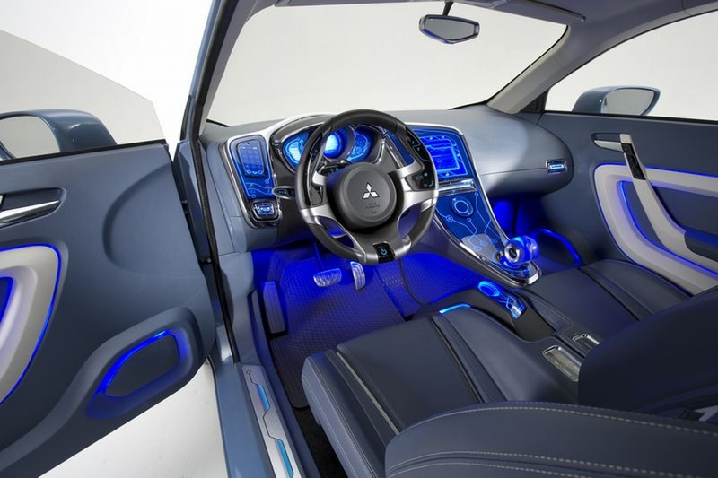 Illustration for article titled Mitsubishi iMiEV Sport Air Concept: Similar Body, Tron-Like Interior